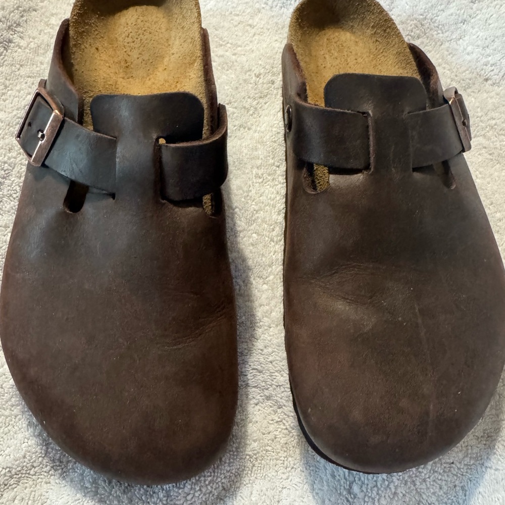 Birkenstock Chocolate Brown Leather Mules